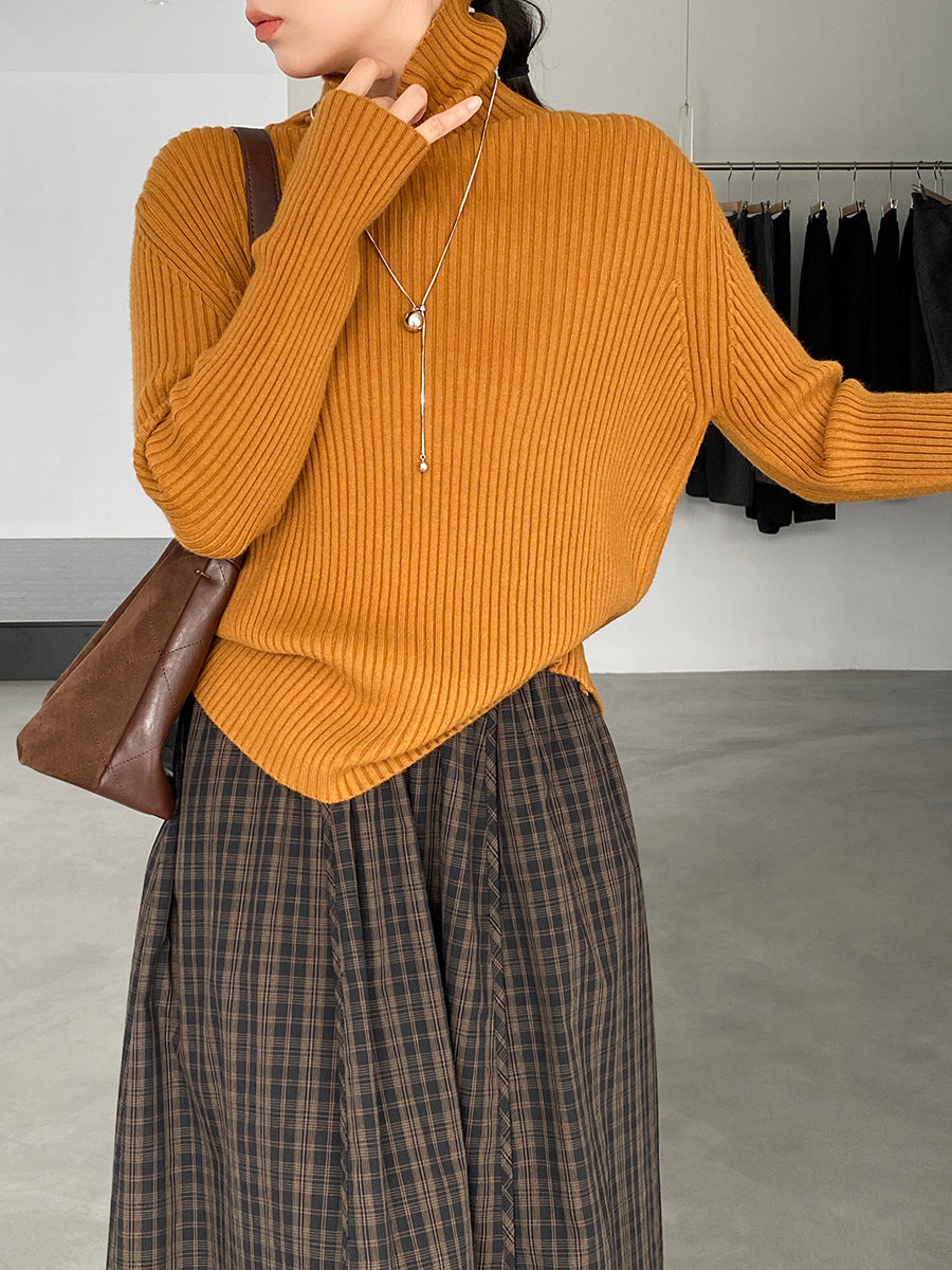 【cimz1388】實拍高領加厚高級感針織毛衣251128