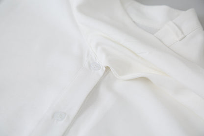 【LD3194】實拍秋冬個性立領飄帶襯衫251110