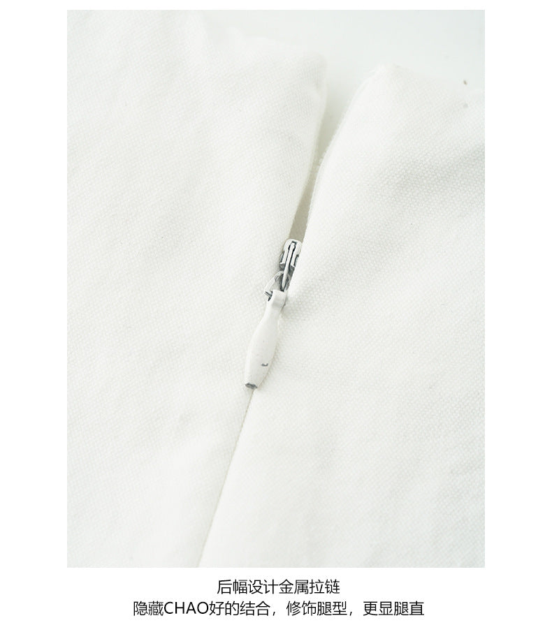 【H5387】實拍韓版設計顯瘦開叉裙褲(內有安全褲）250902