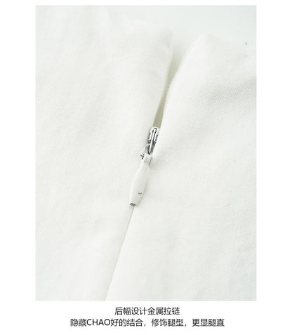 【H5387】實拍韓版設計顯瘦開叉裙褲(內有安全褲）250902