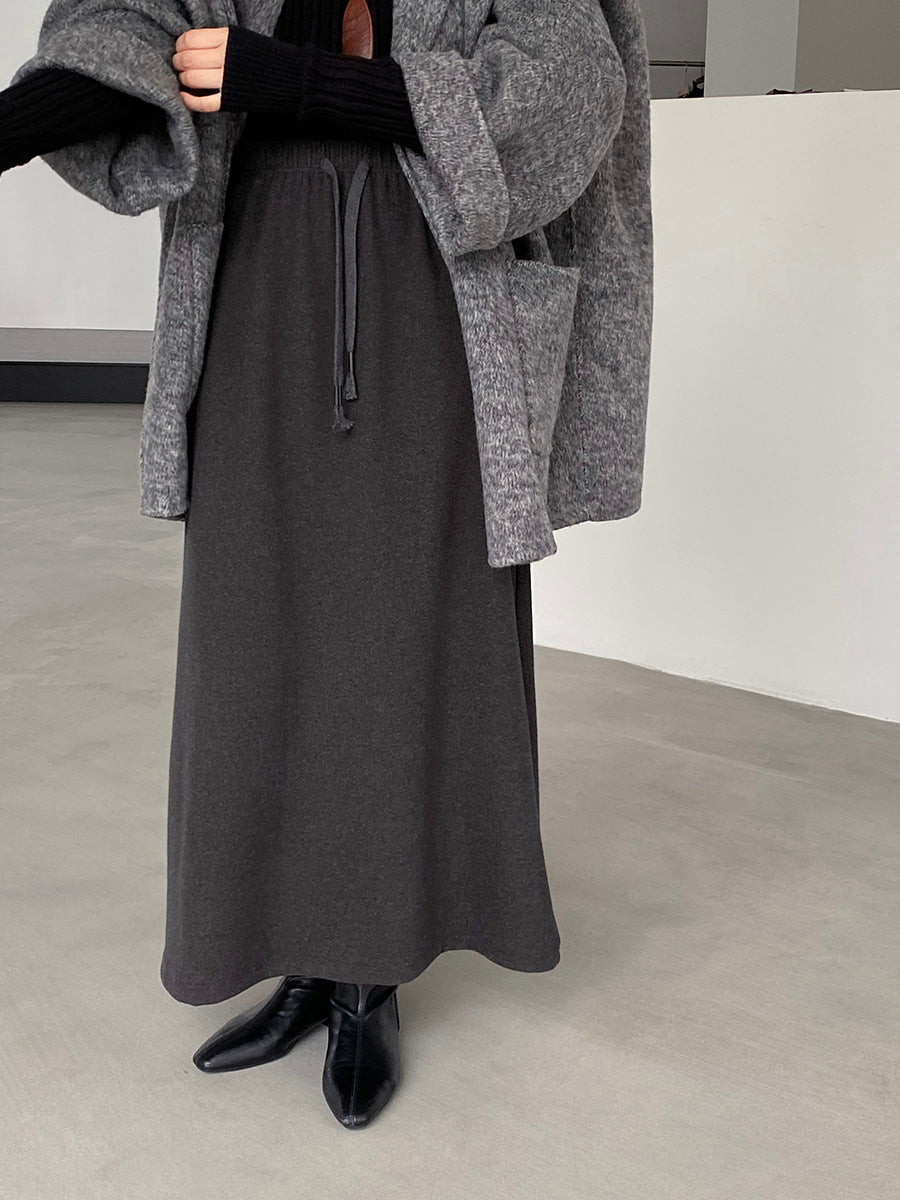 【cimz1722】實拍高級雙面絨感保暖顯瘦直筒裙251201