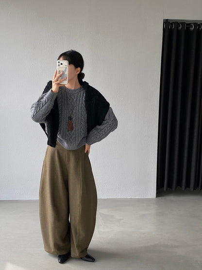 【cimz1398】實拍復古加厚保暖棒針麻花針織毛衣（棉羊毛17)251120