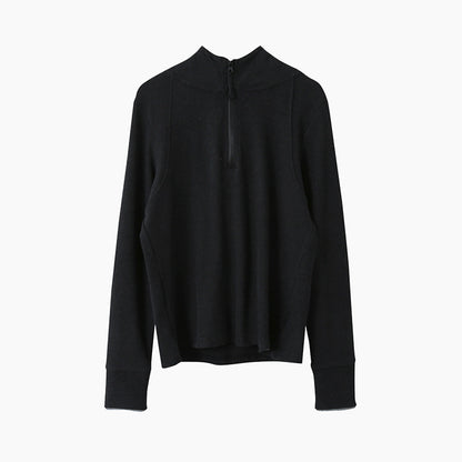 【LD11028】實拍德絨舒適極簡半拉鍊連帽衞衣251124