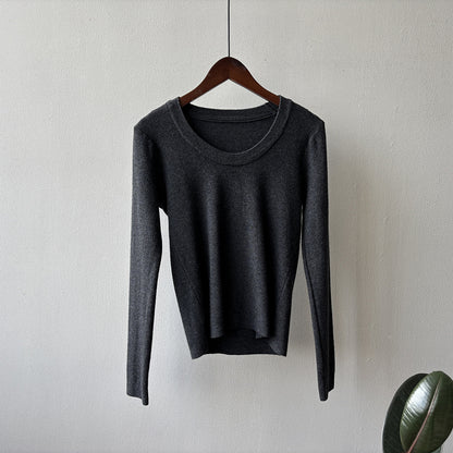 【Y275】實拍冬季U領長袖針織衫251106