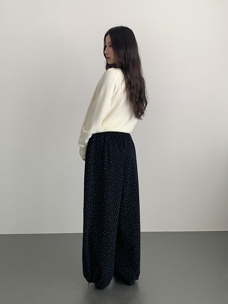 【LD11062】實拍慵懶高級感北極融針織毛衣（可拉一字肩）251209