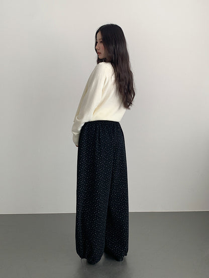 【LD11062】實拍慵懶高級感北極融針織毛衣（可拉一字肩）251209