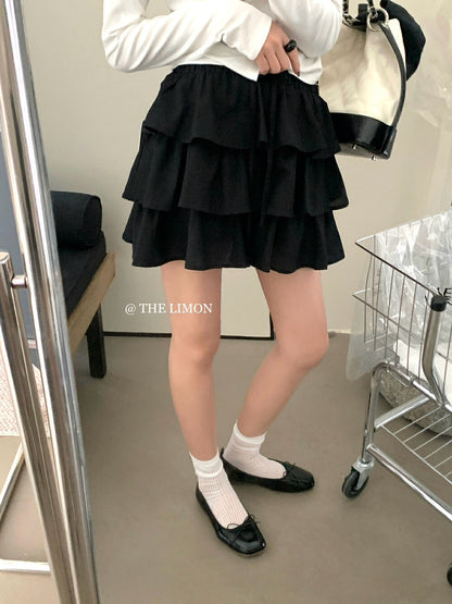 【L8312】實拍夏季學院小格子蛋糕裙高腰短裙250505