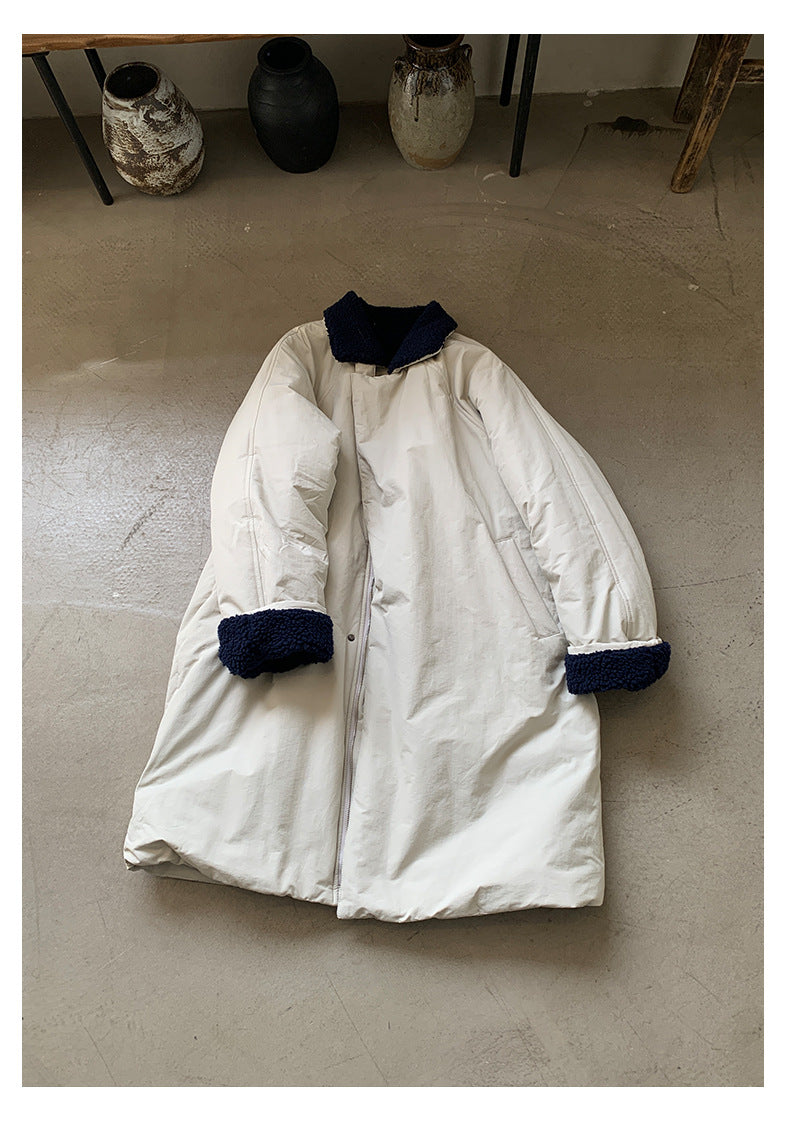 【H5498】實拍韓系加厚保暖長款棉服大衣外套251118