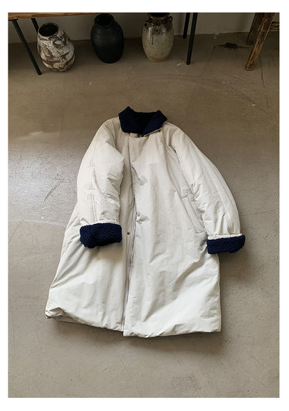 【H5498】實拍韓系加厚保暖長款棉服大衣外套251118