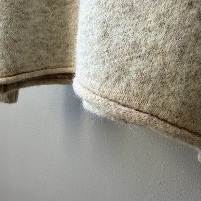 【YP6106】 實拍費爾島提花針織外套＋圍巾(含羊毛3%) 251023