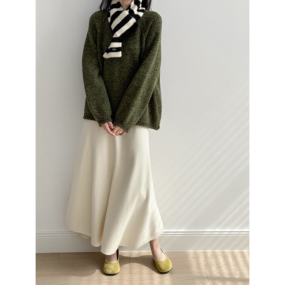 【Y276】實拍冬季軟糯慵懶保暖針織毛衣（棉羊毛10%)251106