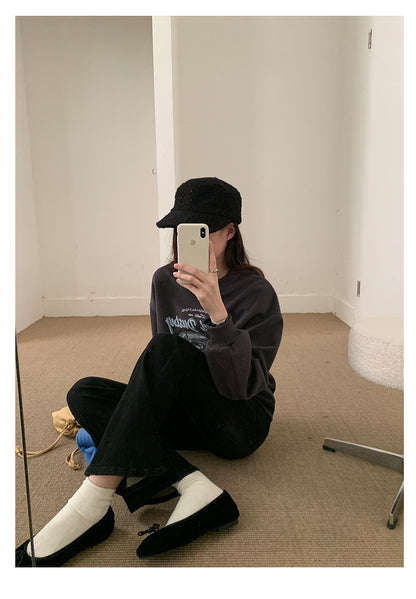 【H560】實拍加厚磨毛高腰微喇牛仔褲251021