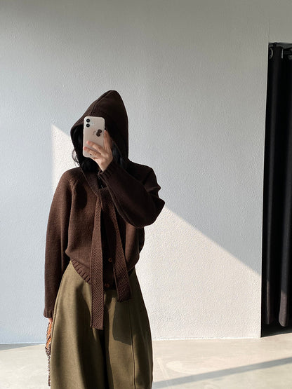 【cimz5935】實拍韓版復古針織戴帽+復古圓領針織開衫(羊毛5)251120