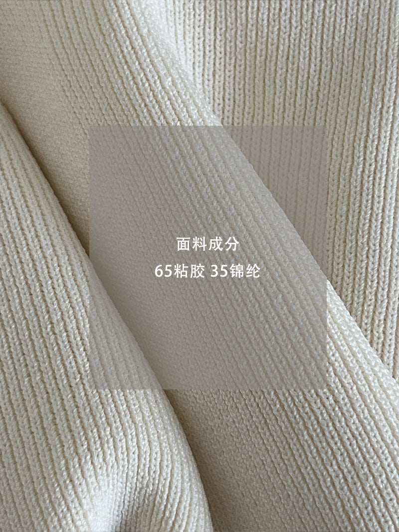 【cimz3123】實拍法式慵懶氣質☕夏季V領收腰顯瘦短袖針織T恤260409