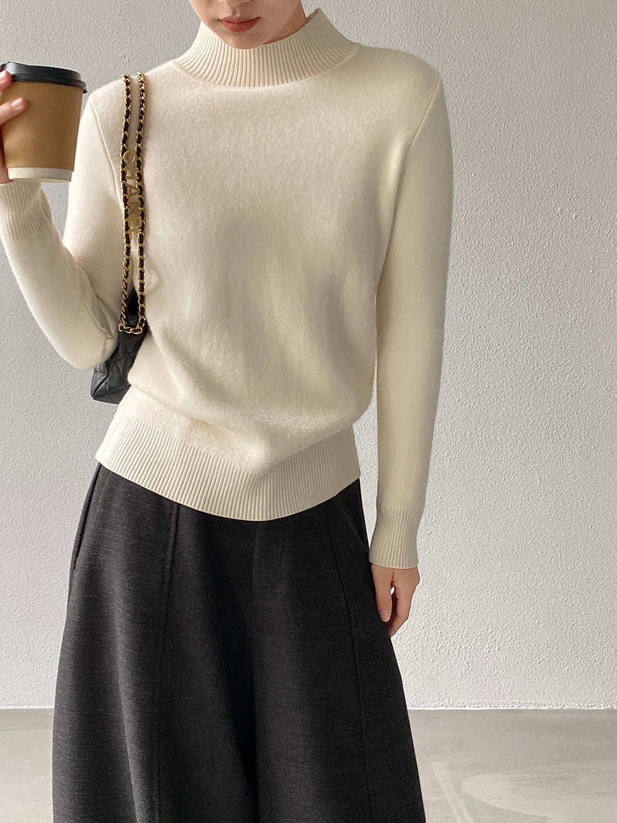 【cimz1190】實拍一體絨加絨加厚保暖小高領針織衫251120