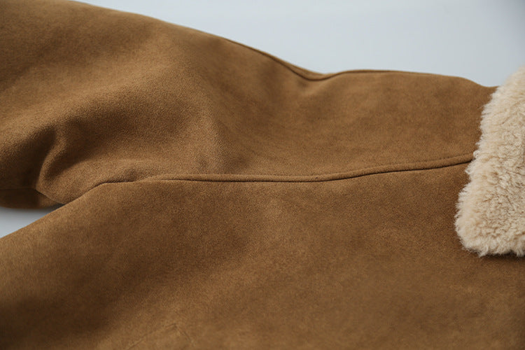 【LD3298】實拍冬季必備厚款短款麂皮絨機車外套251103