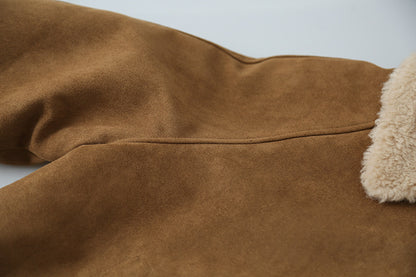 【LD3298】實拍冬季必備厚款短款麂皮絨機車外套251103