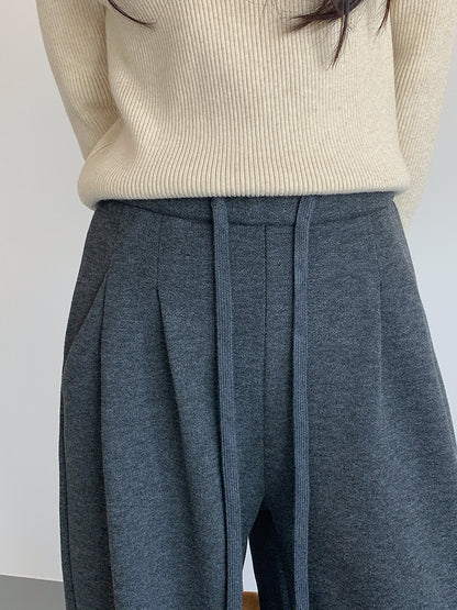 【LD11033】實拍冬季復古極簡寬鬆慵懶垂感彎刀褲251124