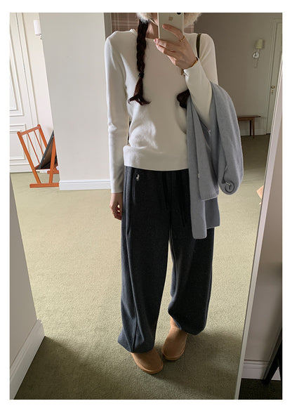 【H5508】實拍M~XL懶懶加厚奧粒絨舒適休閒彎刀褲型251118