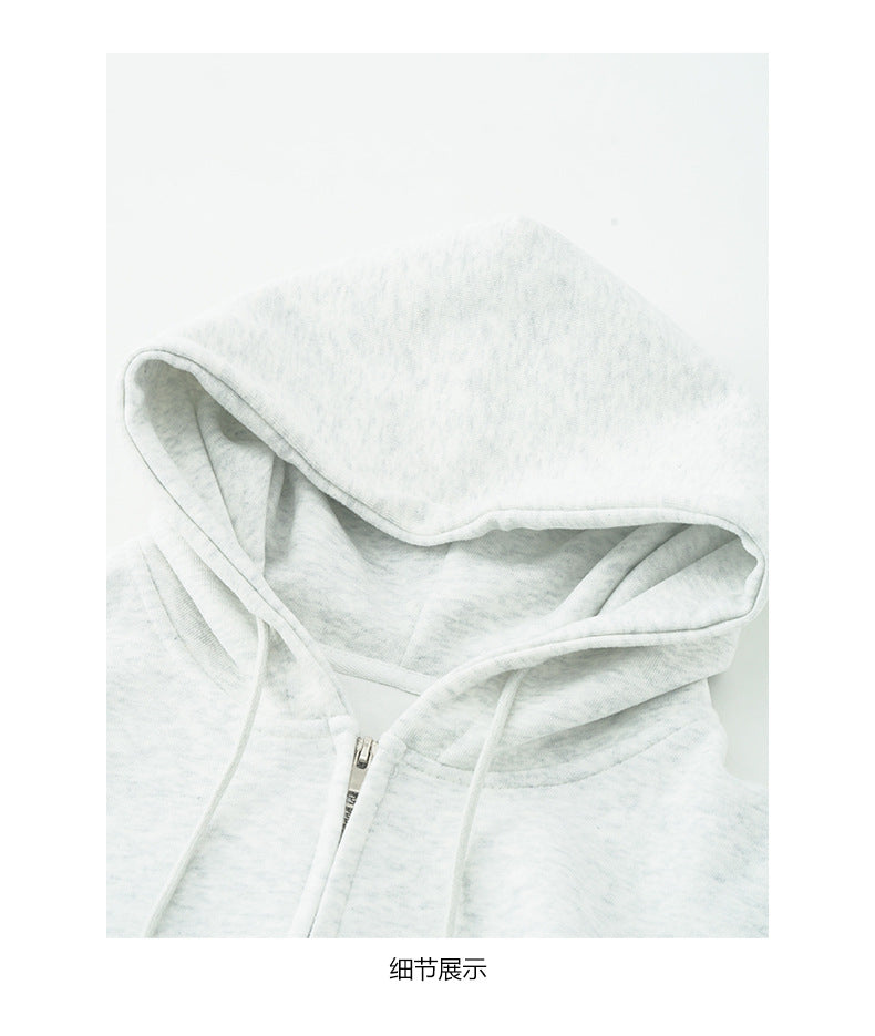 【H5495】實拍男友寬鬆款刺繡長袖連帽衞衣外套251109