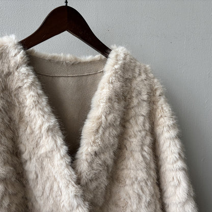 【YH707】實拍高質感毛茸茸仿皮毛保暖一体毛绒外套＋圍巾251113