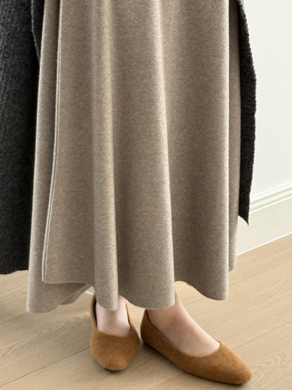 【Y0723】實拍冬季簡約針織大擺A字裙（棉羊毛4%)251106