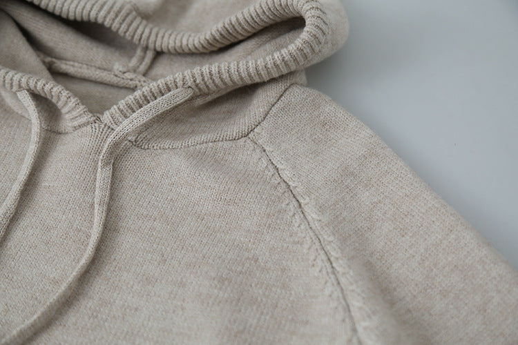 【LD3280】實拍慵懶小個子抽繩連帽針織毛衣251103