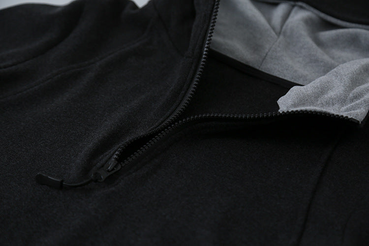 【LD11028】實拍德絨舒適極簡半拉鍊連帽衞衣251124