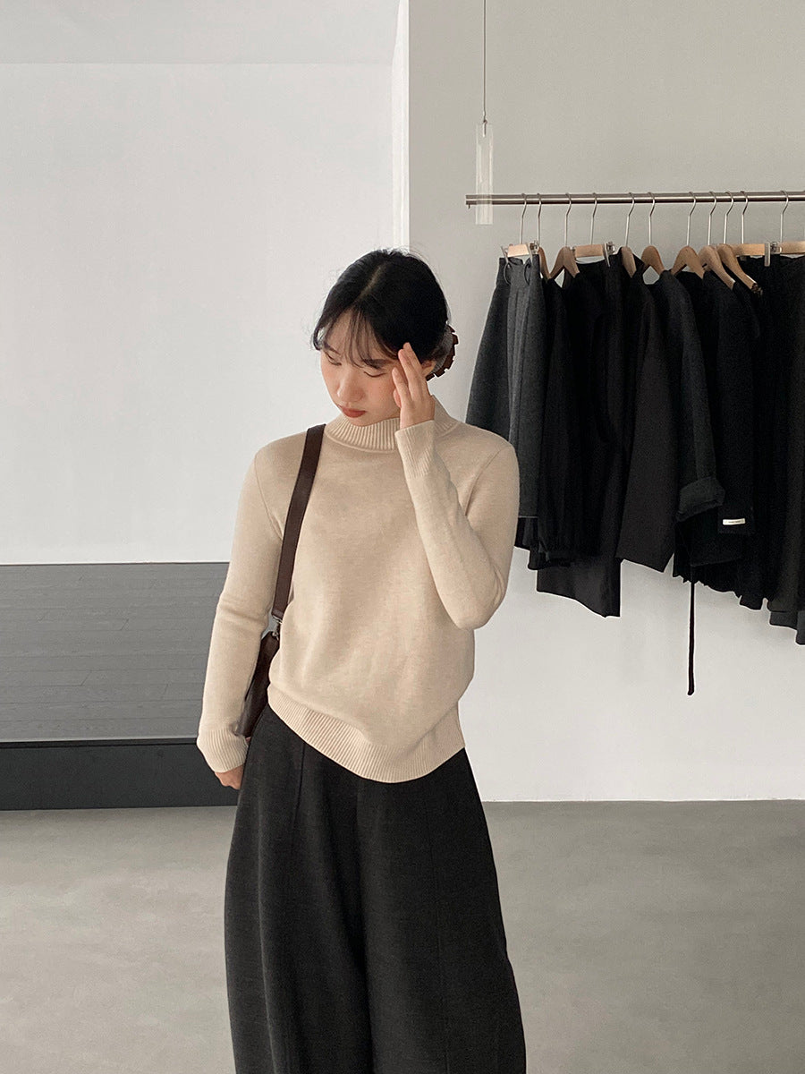 【cimz1190】實拍一體絨加絨加厚保暖小高領針織衫251120