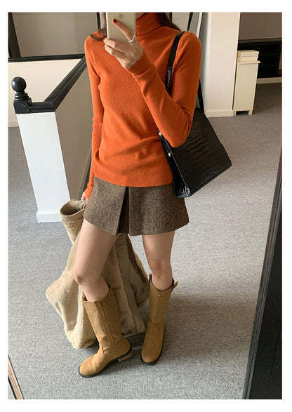 【H5523】實拍S~XL氣質千金質感高腰A字裙褲251125