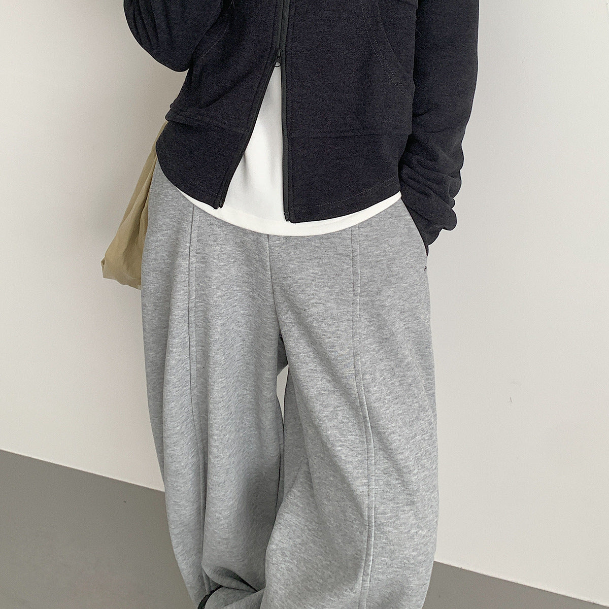 【LD3303】實拍冬季大碼加厚衞褲彎刀褲(後鬆緊腰）251103