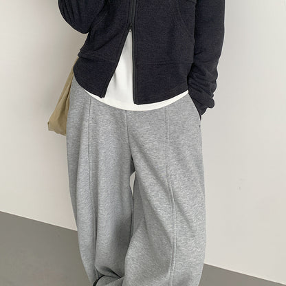 【LD3303】實拍冬季大碼加厚衞褲彎刀褲(後鬆緊腰）251103