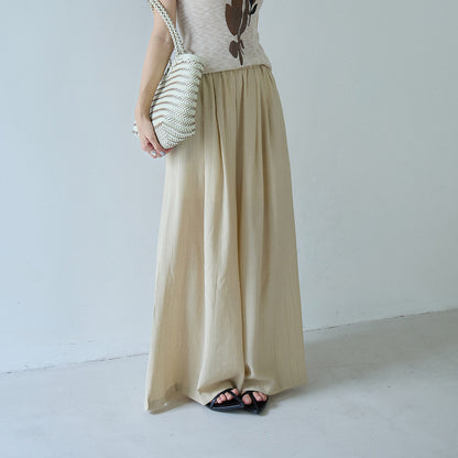 【LD11337】修身藏肉神褲！夏季薄款高腰垂墜感山本褲裙/休閒寬褲

260615