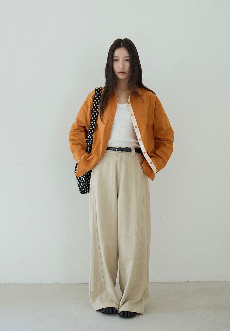 【LD11178】實拍韓系慵懶鬆弛感☁️百搭高腰水洗直筒休閒寬褲260317