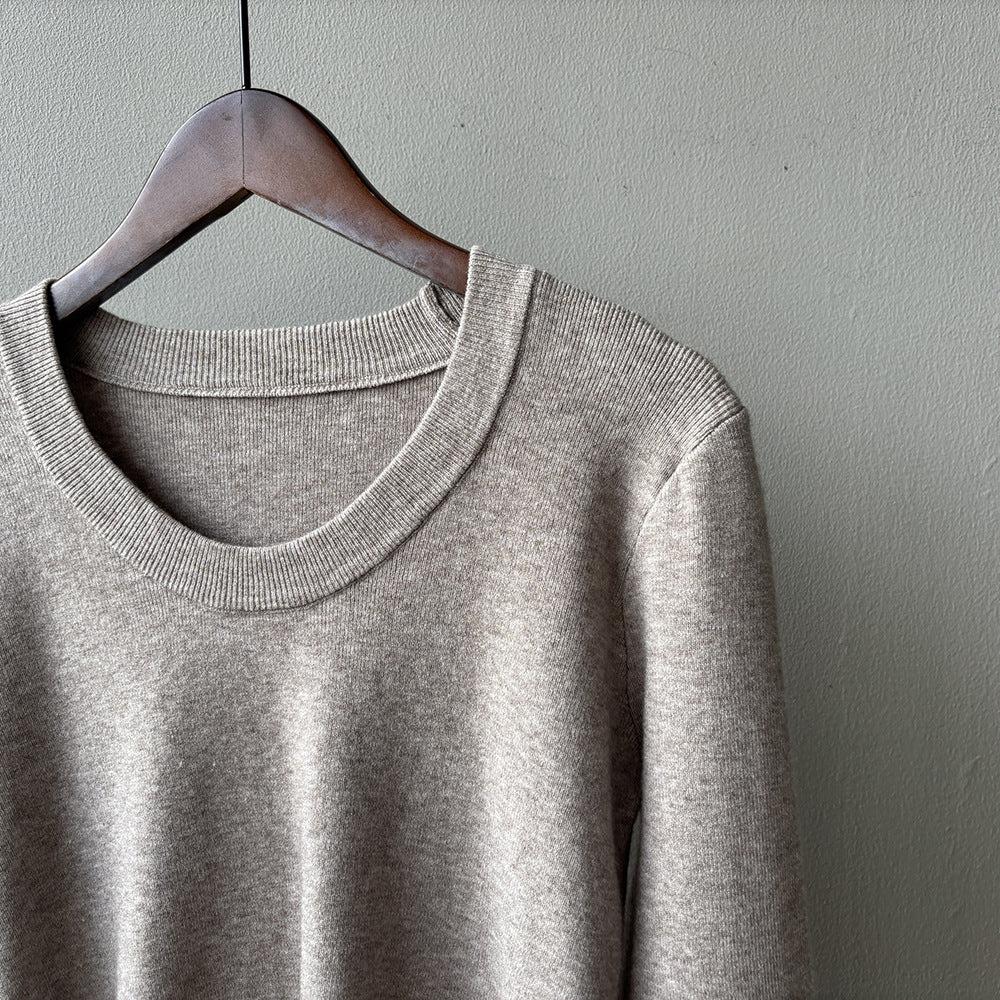 【Y275】實拍冬季U領長袖針織衫251106