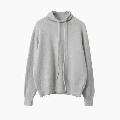 【LD3294】實拍慵懶復古立領羊駝絨針織衫251103