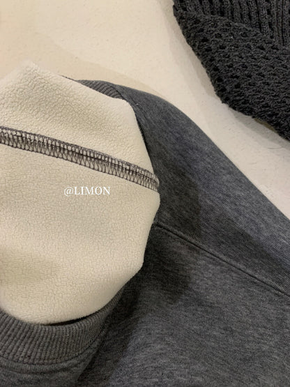 【L9295】實拍檸檬秋冬狗狗印花加絨衞衣+針織披肩251117