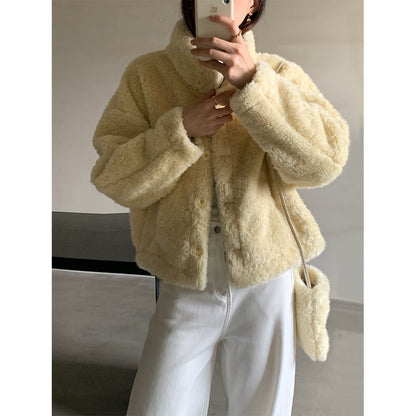 【H5506】實拍 溫柔輕奢皮毛一體保暖仿皮草大衣外套251118