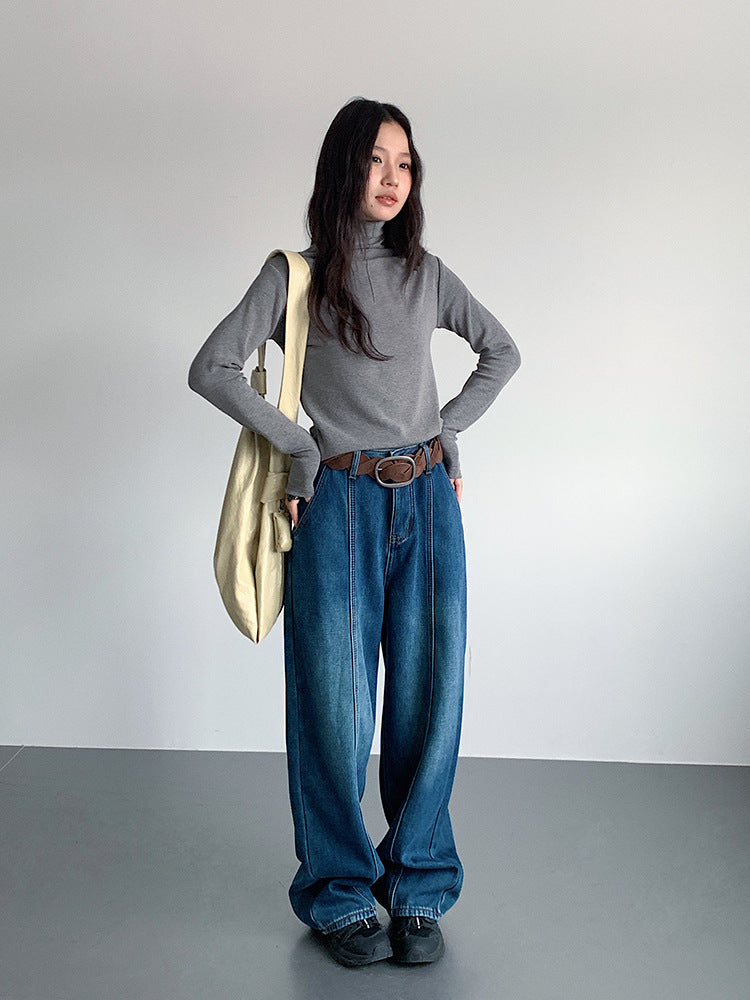 【LD11012】實拍加厚半高領6色打底長袖t恤251110