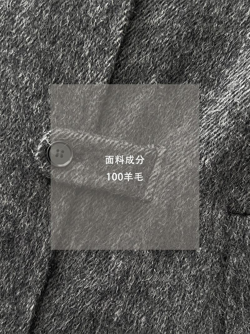 【cim2517】實拍蘇黎世冬日立領雙面呢毛呢外套大衣(100羊毛)251030