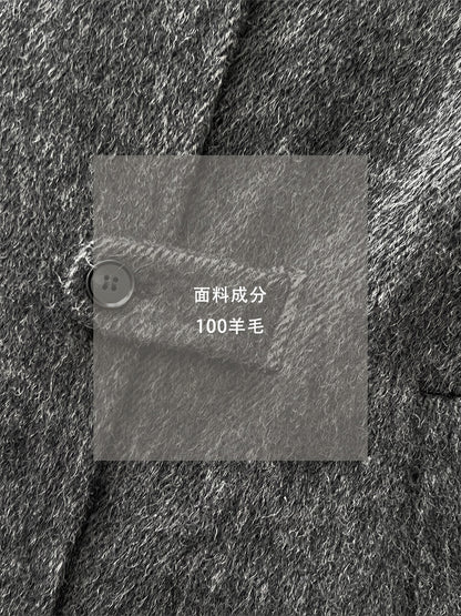 【cim2517】實拍蘇黎世冬日立領雙面呢毛呢外套大衣(100羊毛)251030