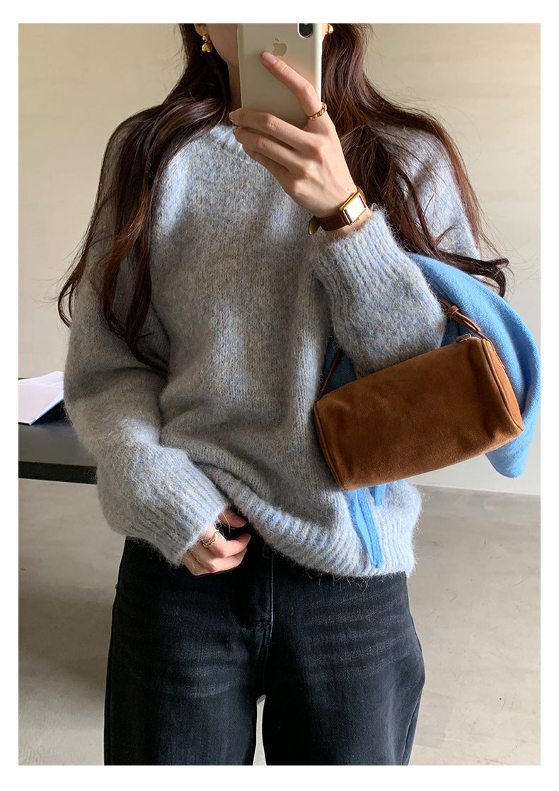 【H5505】實拍復古氣質花紗加厚針織毛衣251118