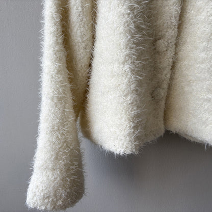 【Y8722】實拍高質感白鴨絨羊毛小香羊羔毛外套（白鴨絨90%)251106