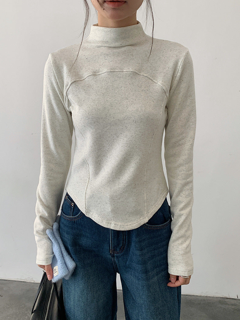 【LD11041】實拍羊绒簡約高領長袖T恤251202