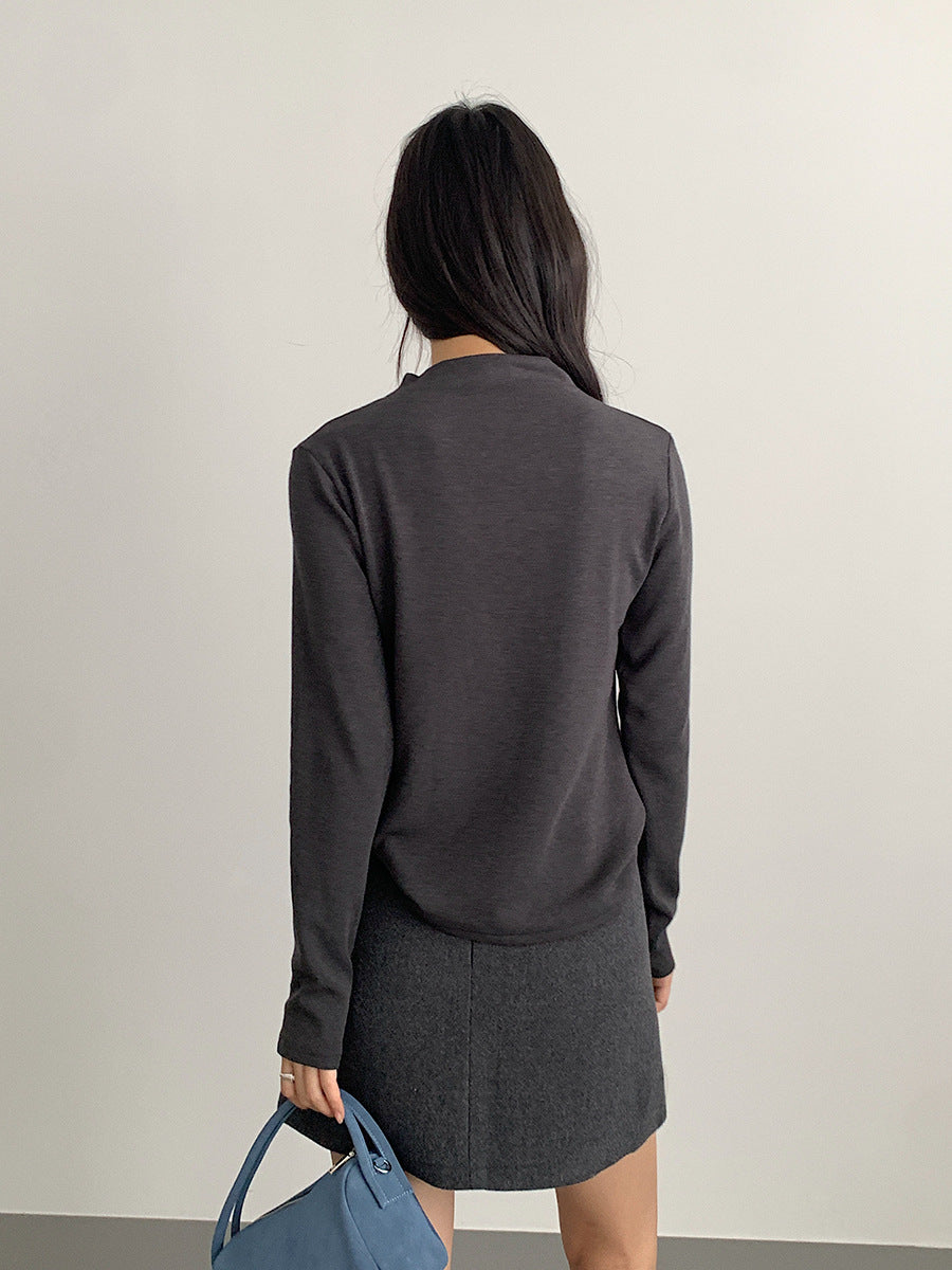 【LD11032】實拍S~XL羊毛絨超瘦高腰A字裙羊毛10%(內有安全褲+皮帶）251124