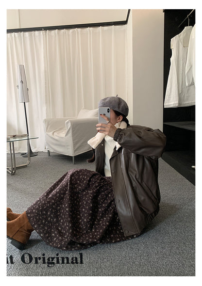 【H5485】實拍高級感毛領PU皮衣夾棉加厚外套251109