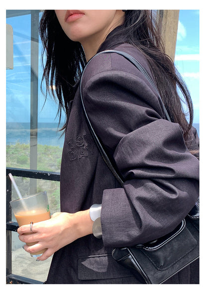 【H5385】實拍韓版秋季顯瘦休閒西裝外套250902