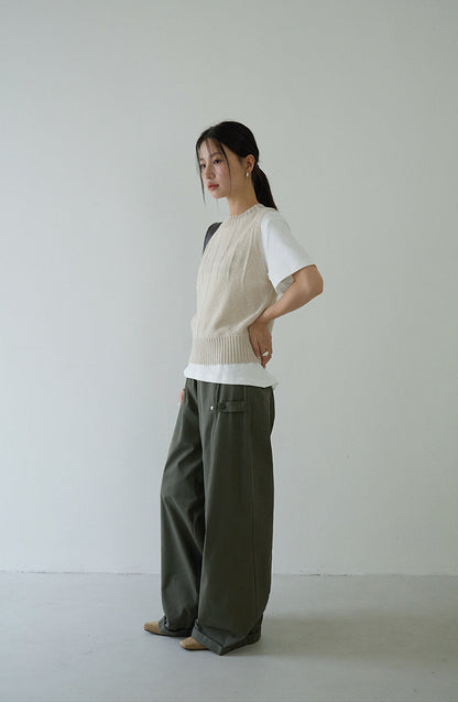 【L3121】實拍美式工裝闊腿休閒褲+朋克風腰帶250825