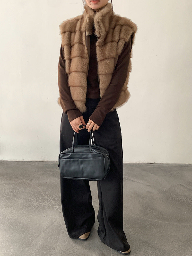 【LD11048】實拍S~XL秋冬毛呢厚款高腰直筒褲251202