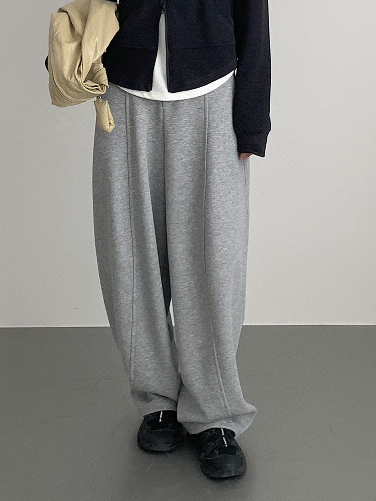 【LD3303】實拍冬季大碼加厚衞褲彎刀褲(後鬆緊腰）251103